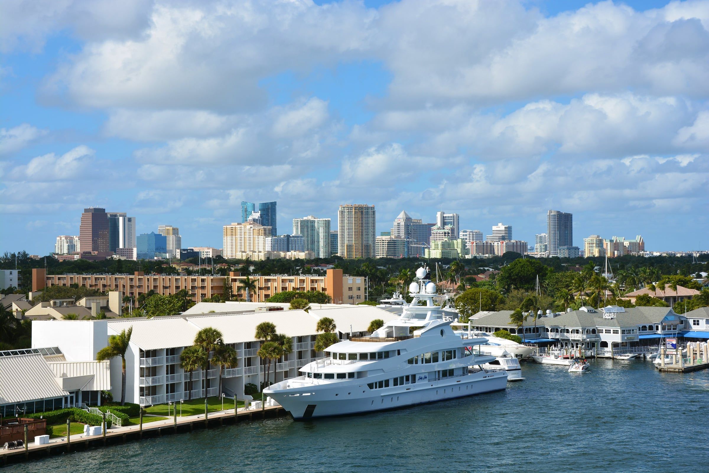 Downtown Fort Lauderdale skyline and marina